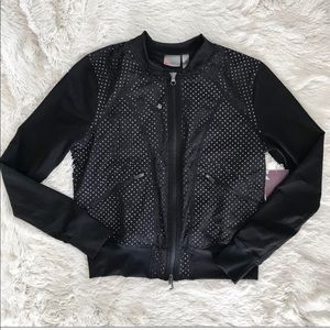 Zella Black Mesh Zip up Athletic Jacket